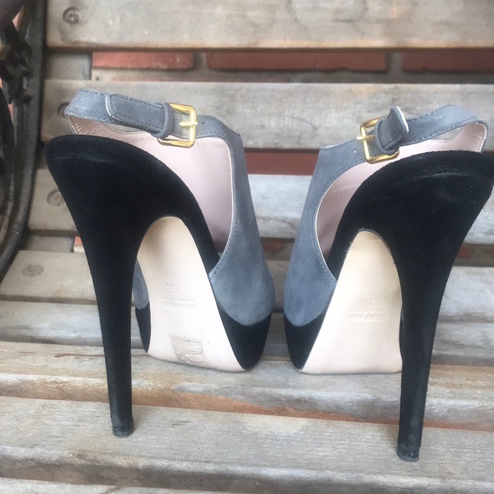 Miu Miu platform suede sandals - Picture 2 of 3